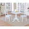 International Concepts Round 30 in Round Top Pedestal Table, with 2 C08-617 Chairs, White, 30 in W, 30 in L, 29.1 in H K08-30RT-C617P - alternate 2